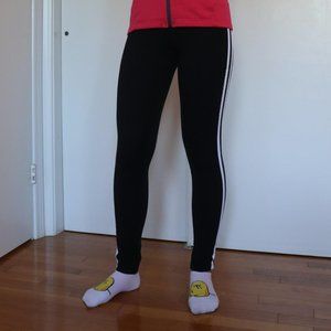 Marc New York black athletic leggings with white stripes